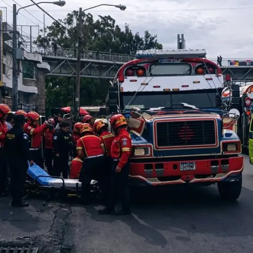 El ayudante del bus resultó herido tras el ataque armado en El Trébol. ,Bomberos Municipales