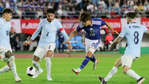 Amistoso entre las selecciones de Japón y Uruguay 