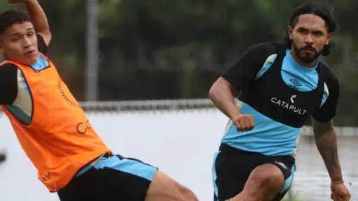 Selección de Guatemala durante entrenamiento antes del viaje que los llevó hasta Jamaica 
