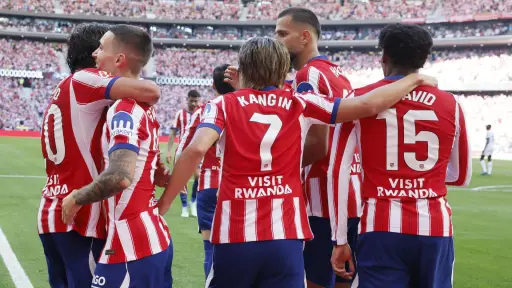 Celebración del Atlético de Madrid ante el Real Madrid - EFE