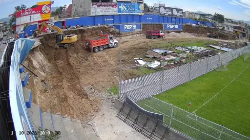 Instalan cámaras para seguir la remodelación del Estadio Mario Camposeco - Captura de pantalla