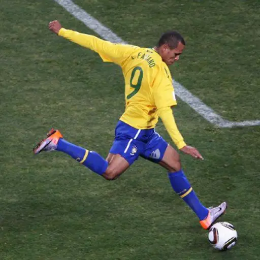 Luis Fabiano durante el Mundial 2010 con Brasil - FIFA