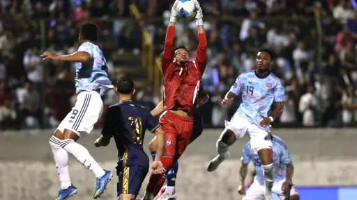 Acción de juego del Nicaragua vs. Costa Rica por Concacaf Nations League 