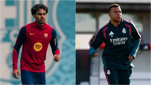 Lamine Yamal y Kylian Mbappé 