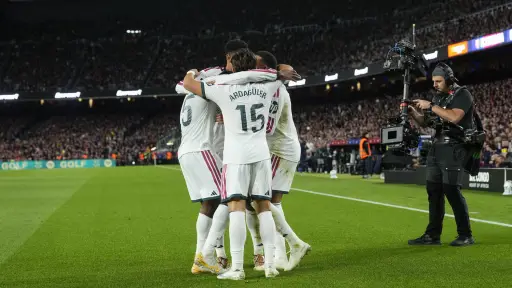 Celebración del Real Madrid ante el Barcelona en El Clásico - EFE