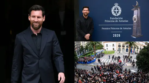 Lionel Messi llegó a Oviedo para recoger premio Princesa de Asturias