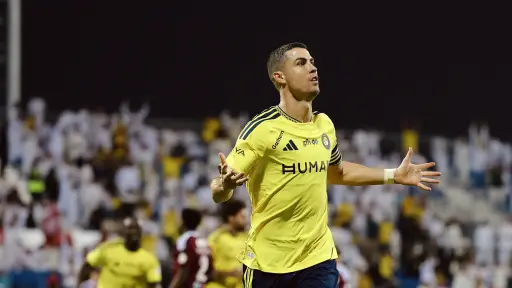Celebración de Cristiano Ronaldo con el Al Nassr - Al Nassr