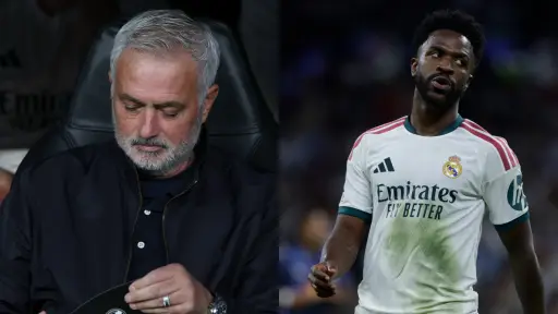José Mourinho y Vinícius 